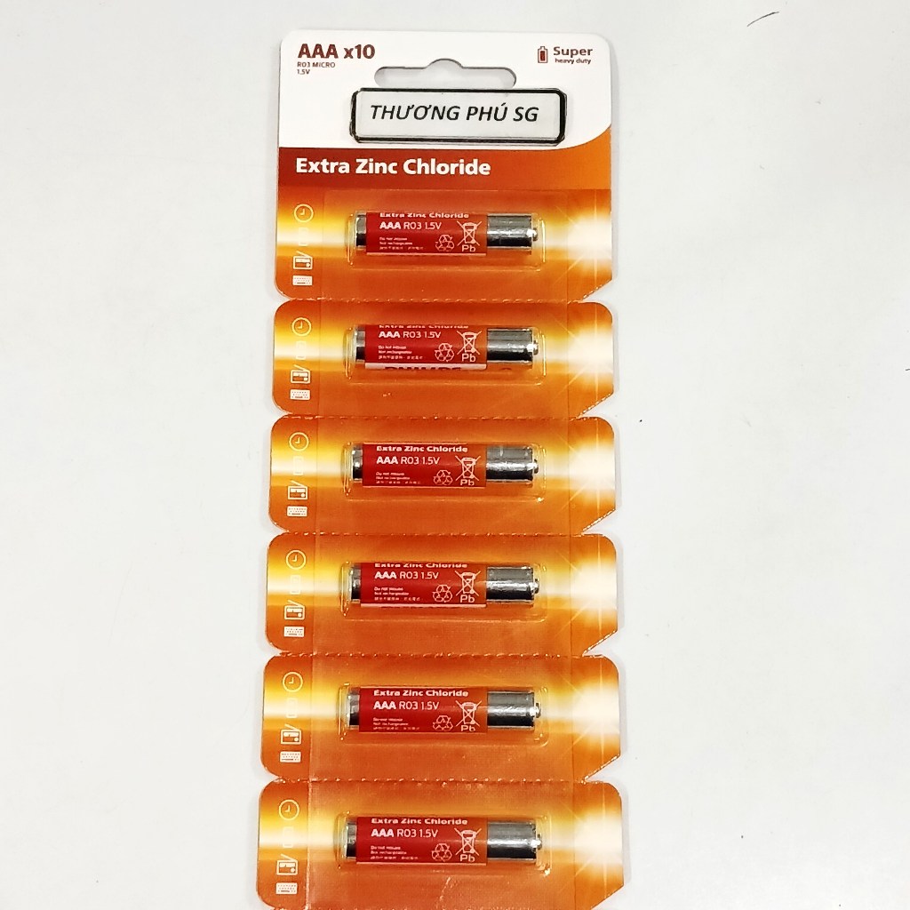 Pin AAA R03 MICRO 1.5V (R03L10S/97 Zinc chloride) / Pin chính hãng chất ...