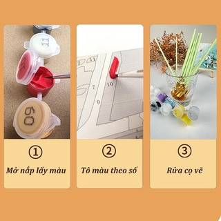 Tranh Tô Màu Số Hóa  Chữa Lành 40x50 – Căng Khung Sẵn - Hàng sẵn kho giao nhanh