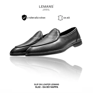 Lemans SL5.02, giày lười da bò nappa, đế êm chân, giày công sở trẻ trung, bảo hành chính hãng 24 tháng