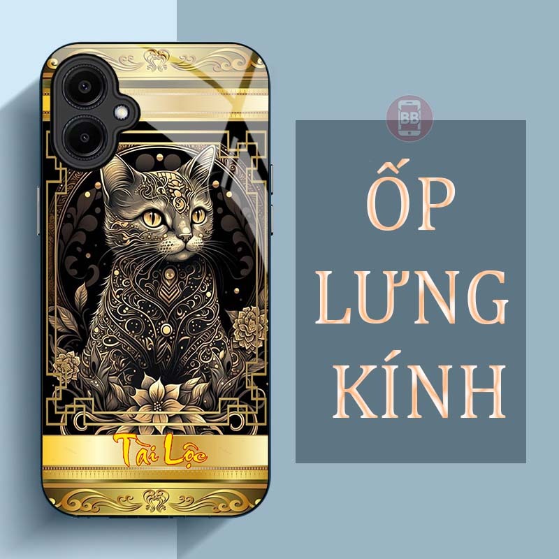 Ốp Lưng SAMSUNG A07 Mặt Lưng Kính Cường Lực In Hình 12 con giáp Tài Lộc