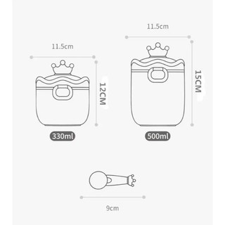 Hộp đựng sữa bột cho bé - Hộp chia sữa kèm muỗng