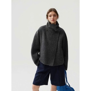 Áo Khoác Ngắn Retro Cổ Cao Phối Cúc Vạt Chéo 247store Cross Button Coat 2 Lớp Sang Trọng Cho Nữ Aokhoacda1888