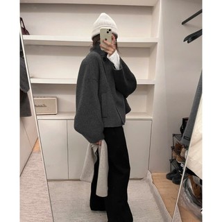 Áo Khoác Ngắn Retro Cổ Cao Phối Cúc Vạt Chéo 247store Cross Button Coat 2 Lớp Sang Trọng Cho Nữ Aokhoacda1888