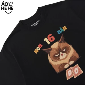 Áo Thun Tết Hài Hước Non 16 Dằn Câu Nói Ngày Tết Vui Nhộn Form Rộng Cotton 2320gsm In Theo Yêu Cầu