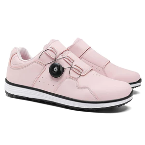Giày golf nữ MASZRE Hàn Quốc màu hồng – đế spikeless, chống nước, hệ thống khóa BOA, mang êm – giày golf casual