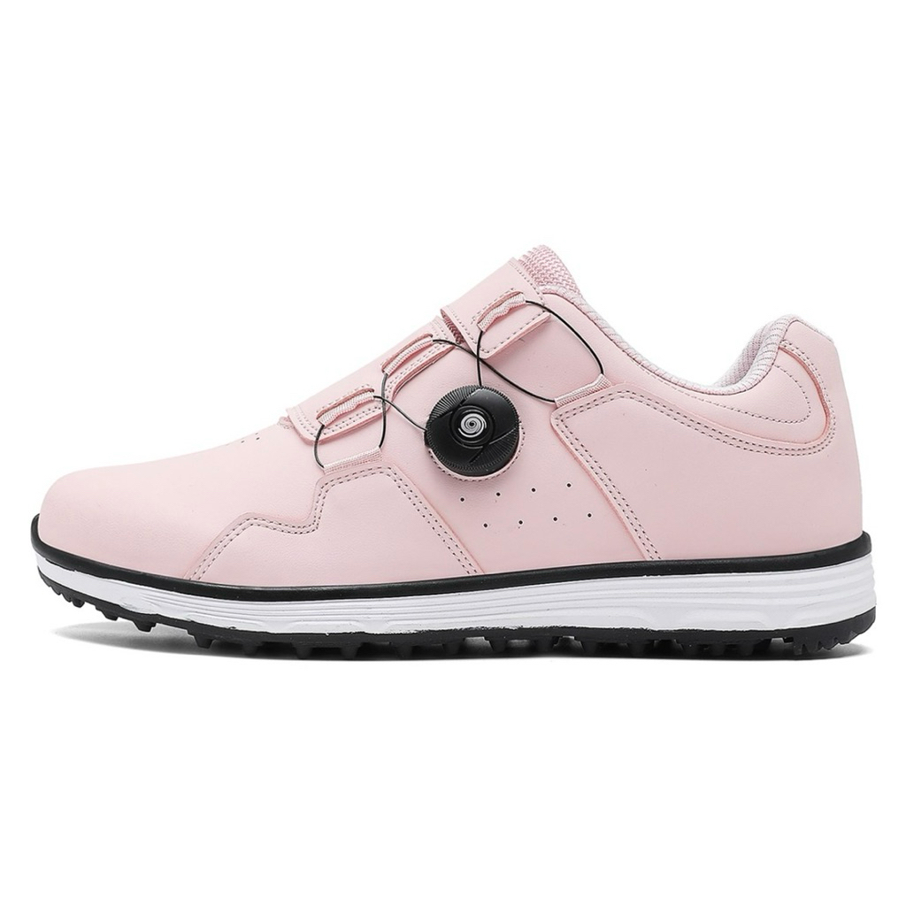 Giày golf nữ MASZRE  Hàn Quốc màu hồng – đế spikeless, chống nước, hệ thống khóa BOA, mang êm – giày golf casual