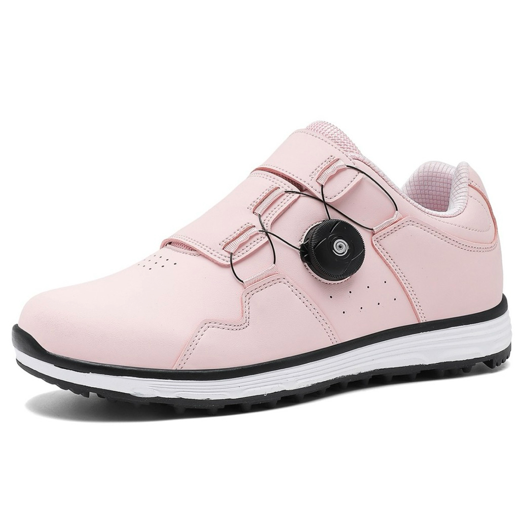 Giày golf nữ MASZRE  Hàn Quốc màu hồng – đế spikeless, chống nước, hệ thống khóa BOA, mang êm – giày golf casual