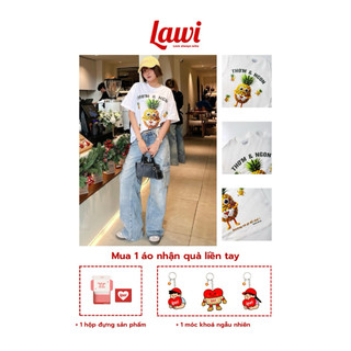 Áo Thun Big Boxy Local Brand Lawi Cotton Cổ Tròn Form Rộng Unisex Nam Nữ "Cá Tính" Oversize