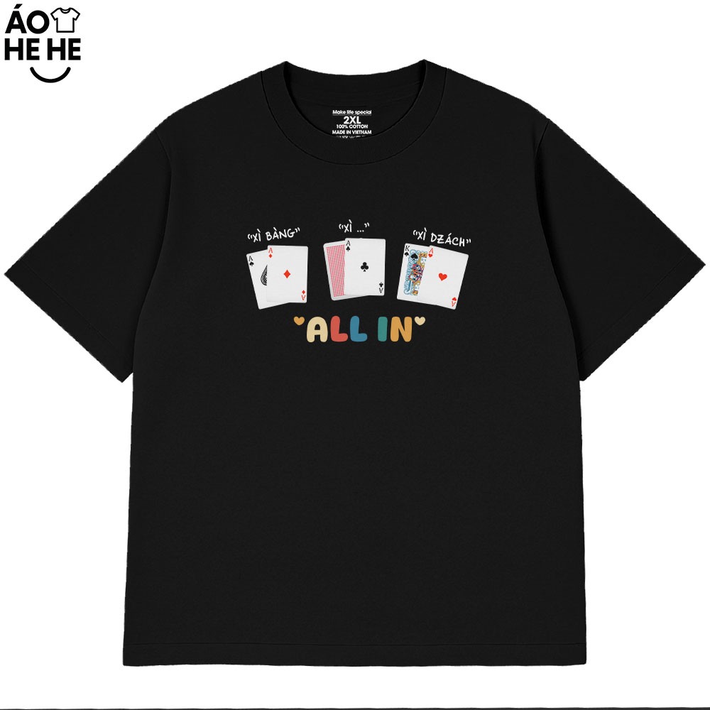 Áo Tết Hài Hước Xì Bàn Xì Dách Câu Nói Ngày Tết Vui Nhộn Form Rộng Cotton 2320gsm In Theo Yêu Cầu
