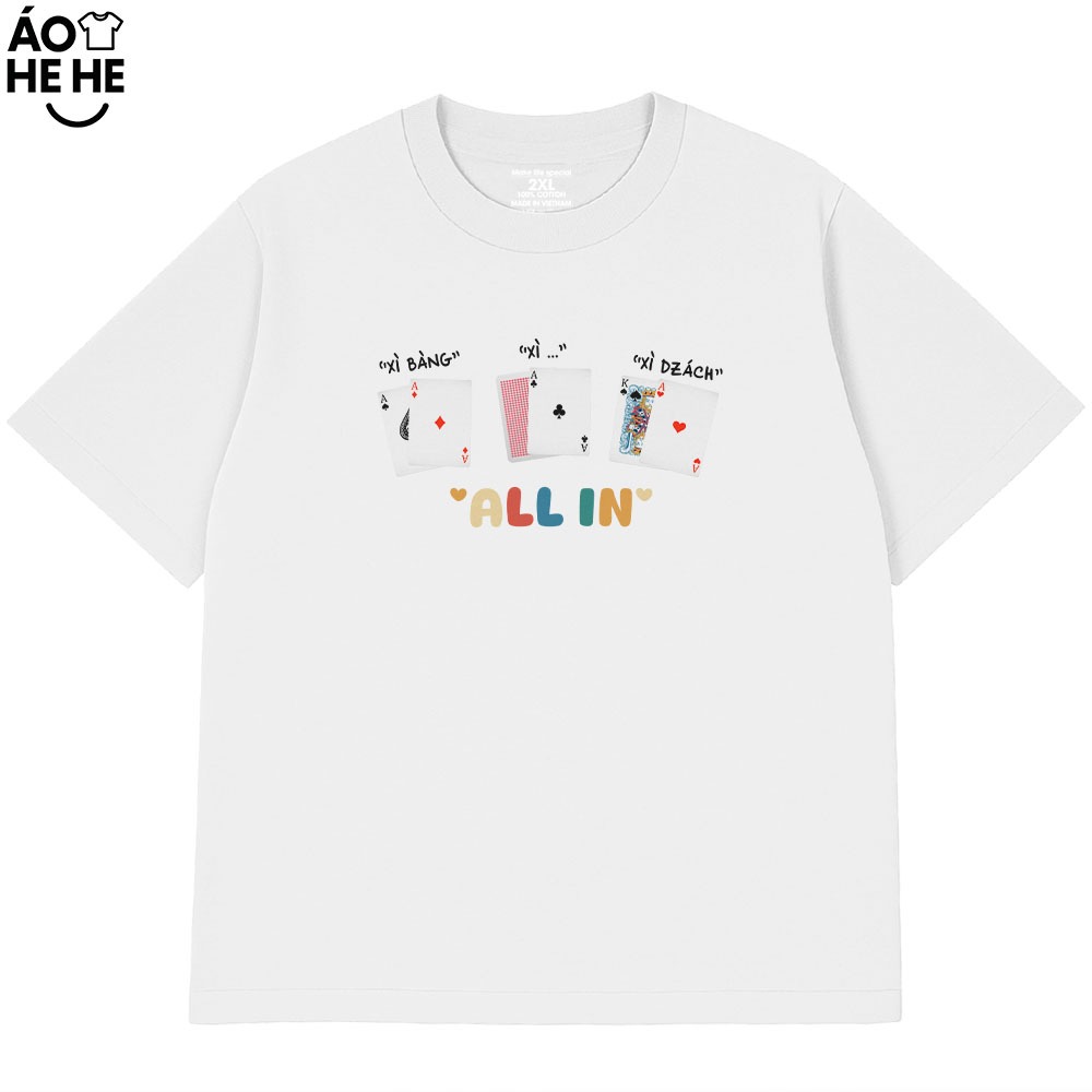 Áo Tết Hài Hước Xì Bàn Xì Dách Câu Nói Ngày Tết Vui Nhộn Form Rộng Cotton 2320gsm In Theo Yêu Cầu