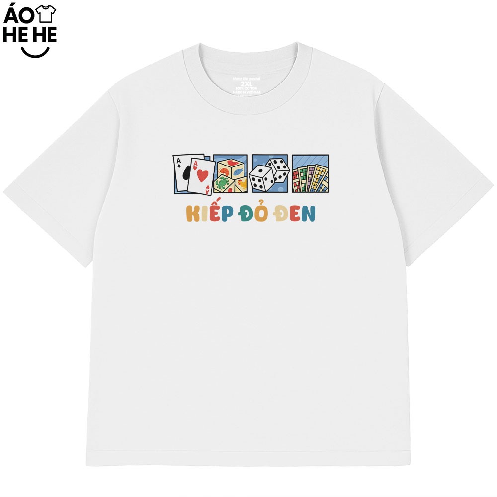 Áo Thun Tết Hài Hước Kiếp Đỏ Đen Câu Nói Ngày Tết Vui Nhộn Form Rộng Cotton 2320gsm In Theo Yêu Cầu