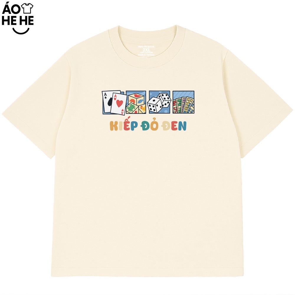 Áo Thun Tết Hài Hước Kiếp Đỏ Đen Câu Nói Ngày Tết Vui Nhộn Form Rộng Cotton 2320gsm In Theo Yêu Cầu