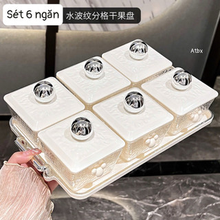 Khay Đựng Mứt Tết, Bánh Kẹo Hoa Quả Trong Suốt Sang Trọng Loại 4 - 6