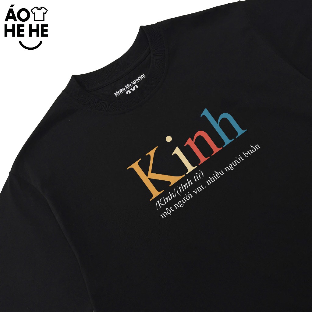 Áo Thun In Chữ Hài Hước Kinh Một Người Vui Câu Nói Text Vui Nhộn Form Rộng Cotton 230gsm In Theo Yêu Cầu