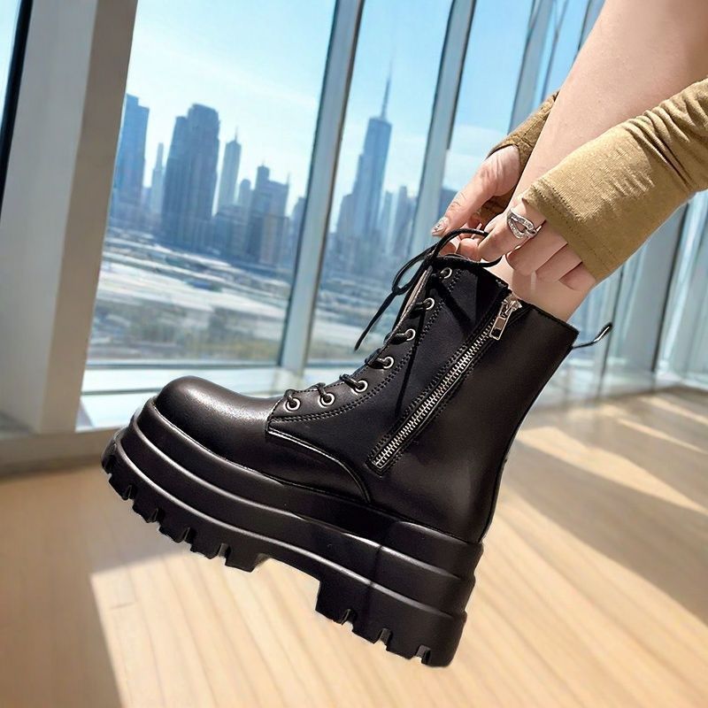 Boots Nữ Đế Cao 6cm – Tăng Chiều Cao tôn dáng Ultra Chunky Combat