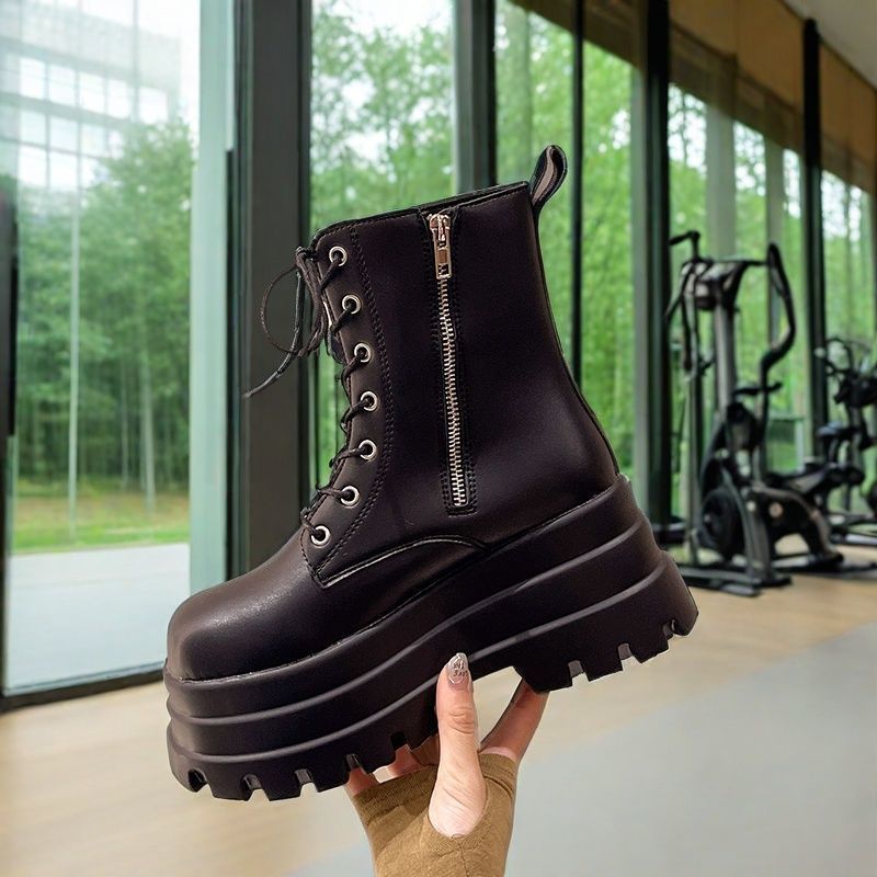 Boots Nữ Đế Cao 6cm – Tăng Chiều Cao tôn dáng Ultra Chunky Combat