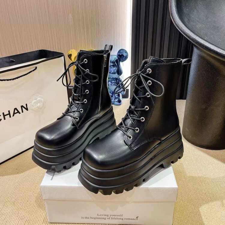 Boots Nữ Đế Cao 6cm – Tăng Chiều Cao tôn dáng Ultra Chunky Combat