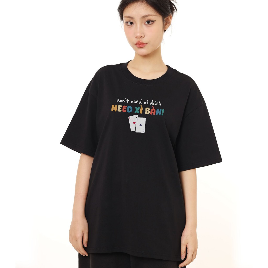 Áo Thun Tết Hài Hước Need Xì Bàn Câu Nói Text Tết Việt Nam Form Rộng Cotton 230gsm In Theo Yêu Cầu