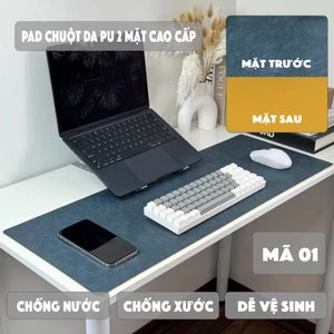 Thảm Lót Chuột Da PU 2 Mặt 40x80cm - Chống nước 100%, chống xước, không bám bụi