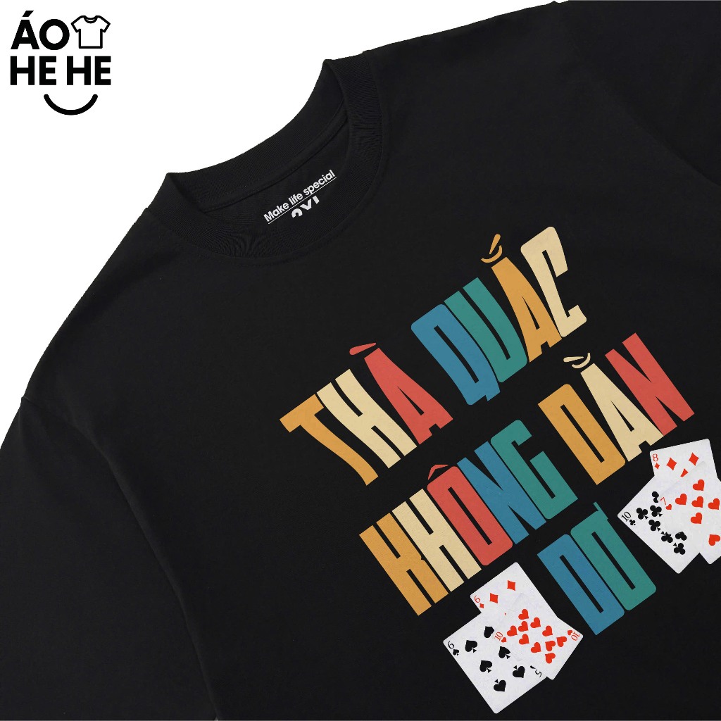 Áo Thun Tết Hài Hước Thà Quắc Không Dằn Dơ Câu Nói Text Tết Việt Nam Form Rộng Cotton 230gsm In Theo Yêu Cầu