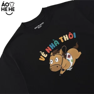 Áo Thun In Chữ Hài Hước Về Nhà Thôi Câu Nói Text Văn Phòng Công Sở Form Rộng Cotton 230gsm