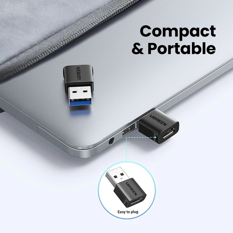 Đầu chuyển đổi USB sang USB Type C chuẩn 3.1  (2pcs) tốc độ 10Gbps hỗ trợ sạc 3A chính hãng Ugreen 45275 cao cấp | BigBuy360 - bigbuy360.vn