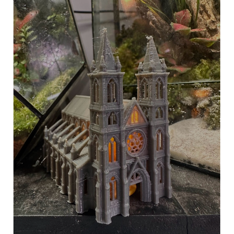 Mô hình nhà thờ mini trang trí tiểu cảnh,terrarium, bán cạn in3D