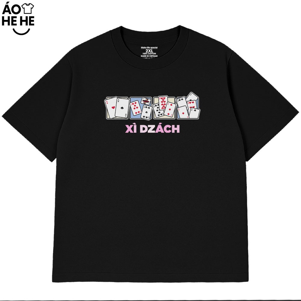 Áo Thun Tết Hài Hước Xì Dách Câu Nói Text Tết Việt Nam Form Rộng Cotton 230gsm In Theo Yêu Cầu