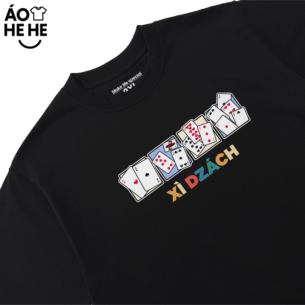 Áo Thun Tết Hài Hước Xì Dách Câu Nói Text Tết Việt Nam Form Rộng Cotton 230gsm In Theo Yêu Cầu