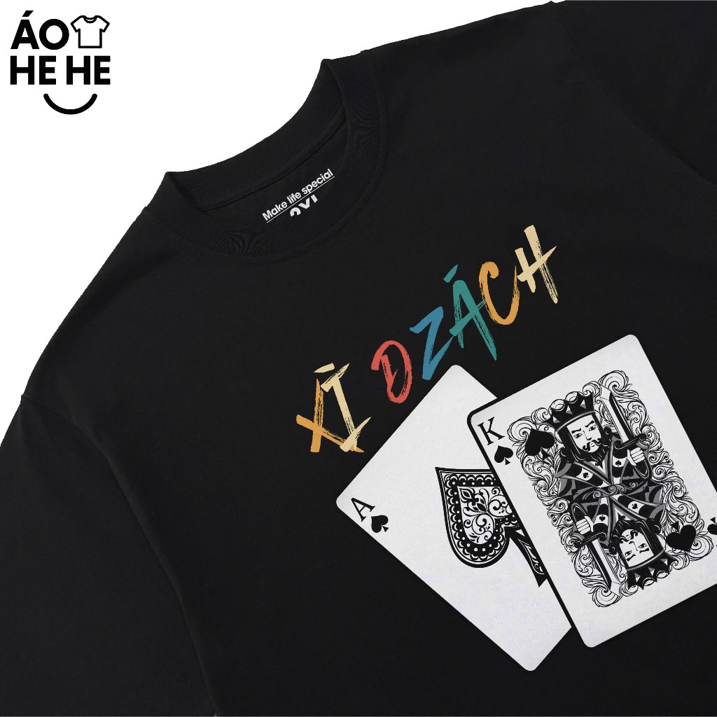 Áo Thun Tết Hài Hước Xì Dách Câu Nói Text Tết Việt Nam Form Rộng Cotton 230gsm In Theo Yêu Cầu