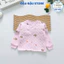 Áo Xốp Dài Tay Trần Bông Cho Bé Sơ Sinh nhiều màu cổ tàu cúc giữa cho bé trai gái 4-15kg Đậu Đậu Store AXOP01