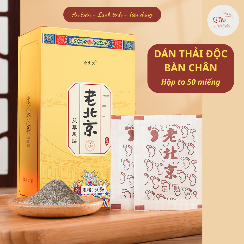 Đào thải độc tố làm đẹp da, nâng cao thể trạng tăng cường chuyển hóa - Miếng dán thải độc bàn chân hộp to 50 miếng