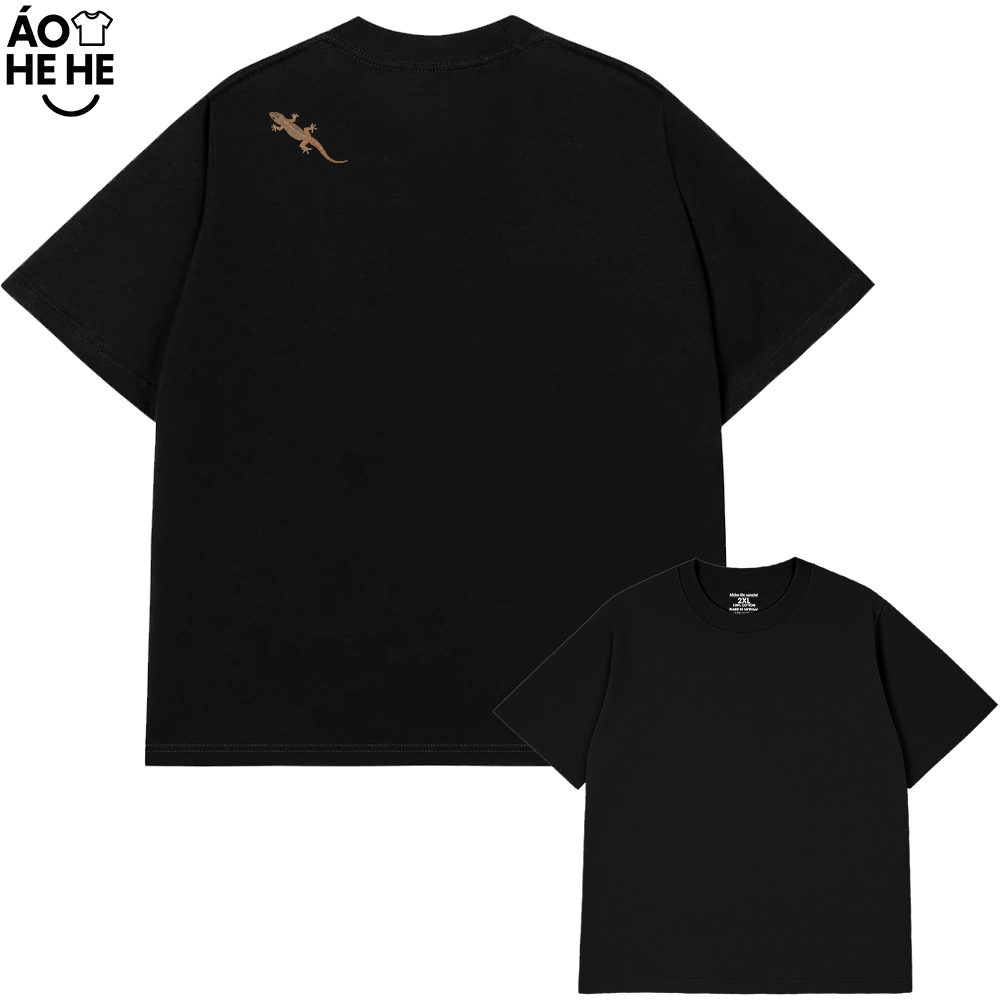 Áo Thun Hài Hước Con Thằn Lằng Vui Nhọn Meme Form Rộng Cotton 230gsm In Theo Yêu Cầu