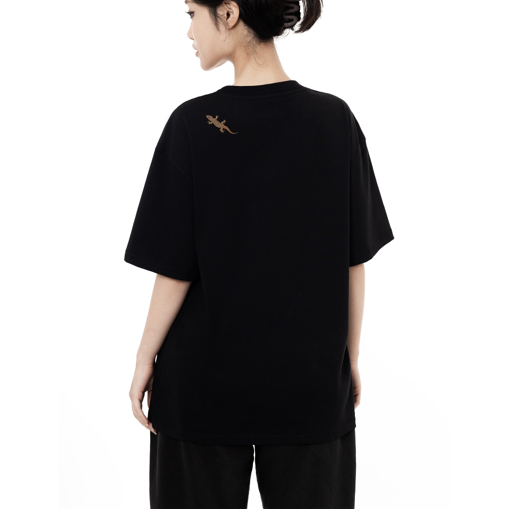 Áo Thun Hài Hước Con Thằn Lằng Vui Nhọn Meme Form Rộng Cotton 230gsm In Theo Yêu Cầu