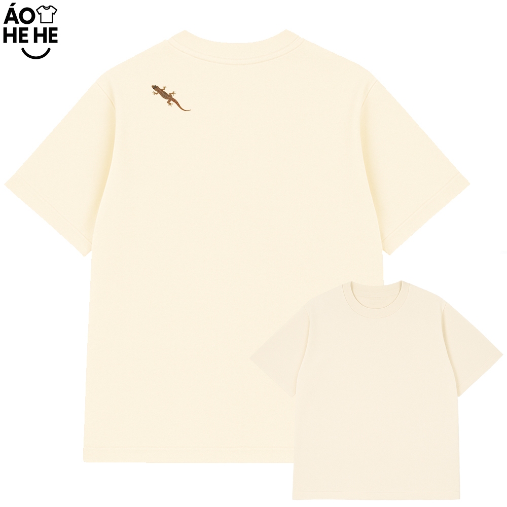 Áo Thun Hài Hước Con Thằn Lằng Vui Nhọn Meme Form Rộng Cotton 230gsm In Theo Yêu Cầu