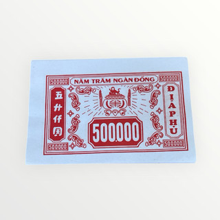 10 tâp/1.000 tờ địa phủ mệnh giá 500.000 ngàn  lễ gia tiên tuần rằn mùng 1 lễ tết giấy bãi bằng sinh
