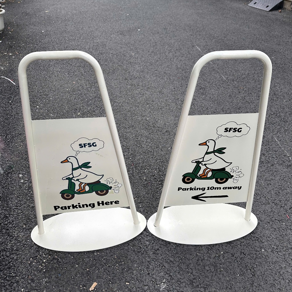 BẢNG HIỆU STANDEE SẮT NGOÀI TRỜI IN UV 2 MẶT Phù hợp cho xe đẩy,takeaway | Miễn Phí Thiết Kế