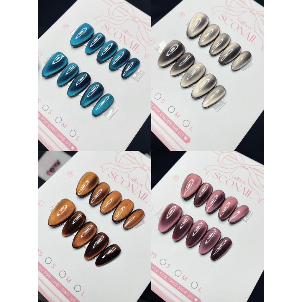 ( hoả tôc) NAIL BOX MẮT MÈO TRƠN PHONG THUỶ NAIL SCONAIL KÈM ẢNH THẬT