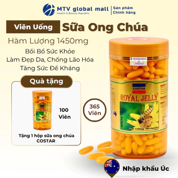 Viên Uống Sữa Ong Chúa Úc Costar Royal Jelly 1450mg Giúp Tăng Cường Sức Khỏe , Đẹp Da