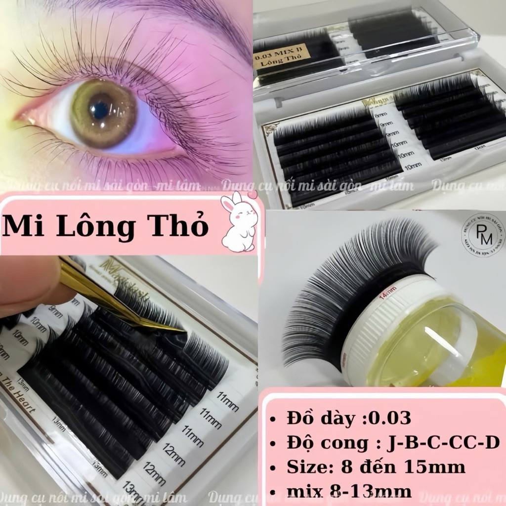 Mi lông thỏ Magic , mi lông thật siêu mềm _ Lông mi Magic _dụng cụ nối mi
