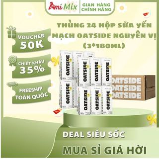 Thùng 24 Hộp Sữa Yến Mạch OATSIDE Blend 180ml | Dưỡng Chất Thực Vật – Tiện Lợi Mỗi Ngày
