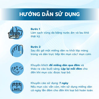 Miếng dán loại bỏ sùi mào gà - mụn cóc - mụn thịt - mụn cơm - dày sừng SALIVER-20