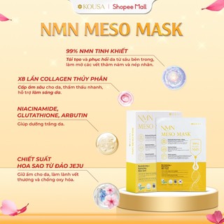Mặt nạ dưỡng trắng da Kousa NMN Meso chứa tinh chất nâng cơ chống lão hóa da xuất xứ Hàn Quốc