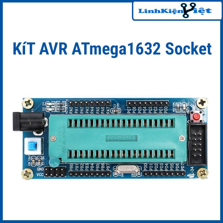 Bộ kít AVR ATmega16/32 Socket sử dụng để nạp chương trình cho IC ...