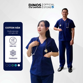 Bộ Quần Áo Scrubs Dinos Cho Nam Nữ Bác Sĩ, Điều Dưỡng, Kỹ Thuật Viên Spa -  Nhiều Màu