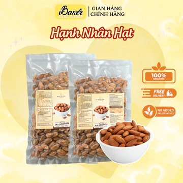 [100g/250g/500g] Hạnh Nhân Hạt Sống, Hạt Hạnh Nhân Tươi BNFood - Phù hợp nấu sữa hạt, làm bánh, bánh đế thuyền