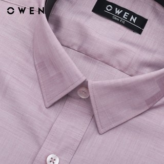 OWEN - Áo sơ mi dài tay Slim Fit AS240573D màu Đỏ chất liệu Modal-Polyester-Spandex