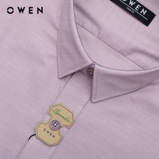 OWEN - Áo sơ mi dài tay Slim Fit AS240531D màu Hồng chất liệu Bamboo