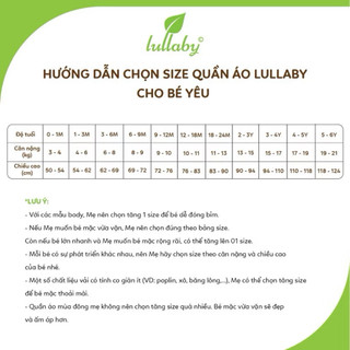 Body cài thẳng,bộ cài chéo lullaby sale cho bé 0-12m