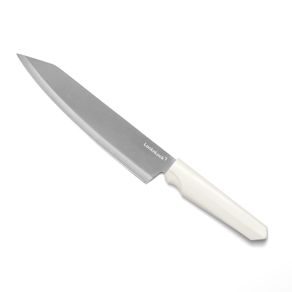 Bộ Dao Nhà Bếp LocknLock Wall Mounted Knife Set CKK307S5 Gồm 4 Dao, 1 Hộp Đựng, Trắng Ngà - K-MALL